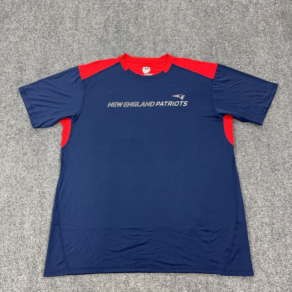 New England Patriots Shirt Mens 2XL Blue NFL Football Hands High Graphic Tee